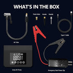 Jump Starter with Air Compressor, 4000A Car Battery Jump Starter(ALL Gas/8.0L Diesel) with 150PSI Tire Inflator 12V Car