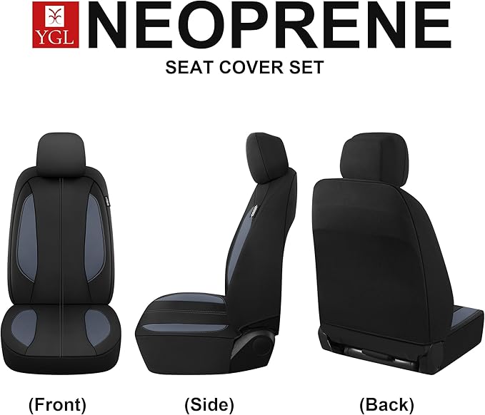 YGL Car Seat Covers for Full Seats,Waterproof Seat Covers for Cars,Durable Neoprene Car Seat Protectors,Interior Covers for C