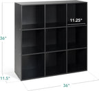 Best Choice Products 9-Cube Storage Organizer, 11in Shelf Opening, Bookcase, Display Shelf, Customizable w/ 3 Removable Back 
