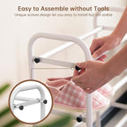 Gonfoam 4-Tier Expandable Shoe Rack,Adjustable Shoe Shelf Storage Organizer Heavy Duty Metal Free Standing Shoe Rack for Entr