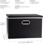 PRANDOM Large Foldable Storage Boxes with Lids [3-Pack] Fabric Collapsible Storage Bins Organizer Containers Baskets Cube wit