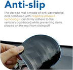 Multifunction Car Anti Slip Mat, Rotatable Auto Phone Holder, Anti Skid Car Dashboard Pad with Temporary Parking Number, Larg