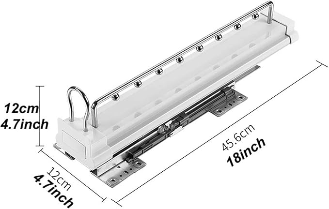 Pull Out Clothes Rail Extendable Clothes Rail - Sliding Wardrobe Closet Rod, Pull Out Closet Clothes Rail With Buffer System,