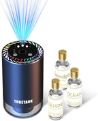 Smart Car Air Freshener with Star Light & 150ml Diffusers Oil Refills, Auto On/Off Aroma Diffuser, 3 Adjustable Modes Recharg