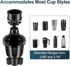 JPart Car Cup Holder Expander, Cup Holder Expander, Cupholder Expander with Adjustable Extension Base and 360° Rotation Desig