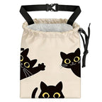 Three Black Cats Car Trash Bag - Waterproof Car Trash Bag Hanging Leakproof Car Garbage Bag - Washable Reusable Trash Bag For Car Interior Hanging Organizer Storage Vehicle Travelling Camping