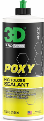 3D POXY Montan Wax Sealant – Long Lasting Hybrid Car Wax for High Gloss Finish & Paint Protection | Non-Staining Formula | Easy to Apply | Made in USA | 32 oz