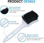 Nanoskin 3-Pack 8.5-Inch Deep Clean Stiff Scrub Brushes for Carpets & Floor Mats, Black Nylon - Pro Automotive Detailing, Hom