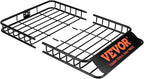 VEVOR Roof Rack Cargo Basket, 46" x 36" x 4.5" Rooftop Cargo Carrier, Heavy-Duty 200 LBS Capacity Universal Roof Rack Basket, Luggage Holder for SUV, Truck, Vehicle
