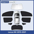 Car Window Shades for Lexus NX 2015-2021, Full Car Window Covers for Privacy, Sunshades for NX Front Rear Windshield Side Windows to Block UV and Protect Privacy(8pcs)