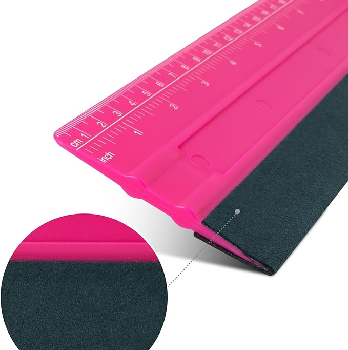 NEWISHTOOL 11.8" Felt Squeegee for Vinyl, 29.8cm Big Size Ruler Squeegee for Wallpaper Smoothing, Sign Making, Car Vinyl Wraps, Window Tint Film Application, Graphic Decals Squeegee Tool - Pack of 3