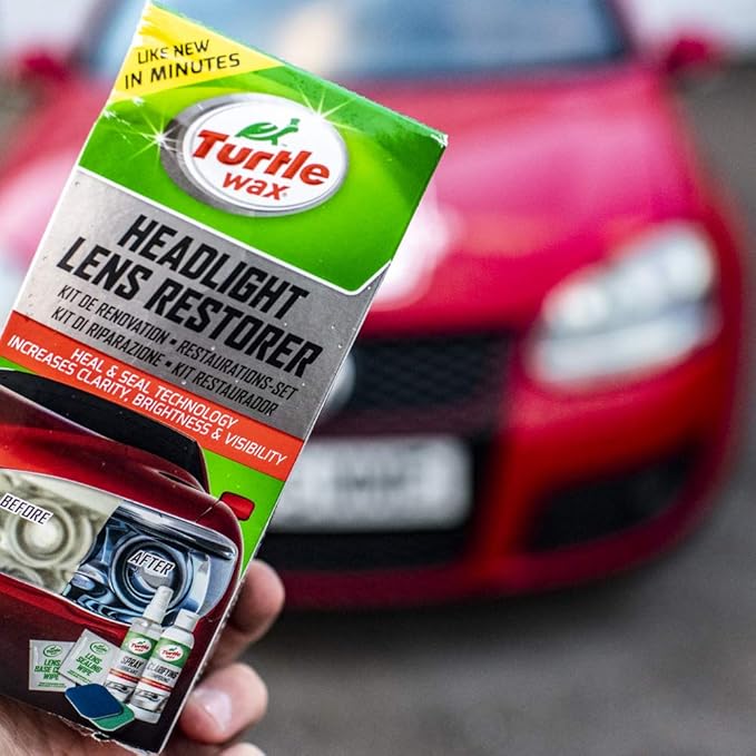 Turtle Wax 51768 Headlight Restorer Kit Headlamp Cleaning Restores Brightness Kit, (Old Version)