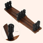 Accordion Wall Hanger, Wood Expandable Wall Mounted Hanger with 10 Hooks for Coats,Hats,Coffee Mug Ect,1 Pack Included, 10 Pe