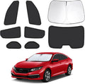 8pcs Car Window Shades for Honda Civic 2016-2021(Not for Hatchback), Full Car Window Covers for Privacy, Sunshades for Civic Front Rear Windshield Side Windows to Block UV and Protect Privacy