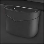 Car Trash Can, Mini Auto Garbage Bin Multipurpose Storage Container with Slot Clip, Waterproof Leather Small Dustbin Interior Accessories for Vehicle Door Front Back Seat (Black)