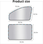 Silver Car Window Sun Shade - Side Thiken Curtain Magnetic 100% Block Light Car Window Covers with Cooler Feeling (Silver, D-4pcs)