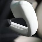 MEWANT Hand Stitched White Leather Steering Wheel Cover Wrap for Tesla Model S 2021-2023 / Model X 2021-2023 Steering Wheel Accessories