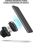 Ringke 2 in 1 CD Slot Car Phone Holder Mount One Touch Premium Adjustable Phone Grip Strong Magnet Clip Cradle for Universal Smartphone - Black