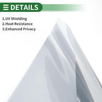 Motoforti Nano Ceramic Car Window Tint Film VLT 42% IRR 77% UVR 50% Silver Tone 14.76 ft x 35.43 Inch Privacy Film 2mil PET 1 Pc