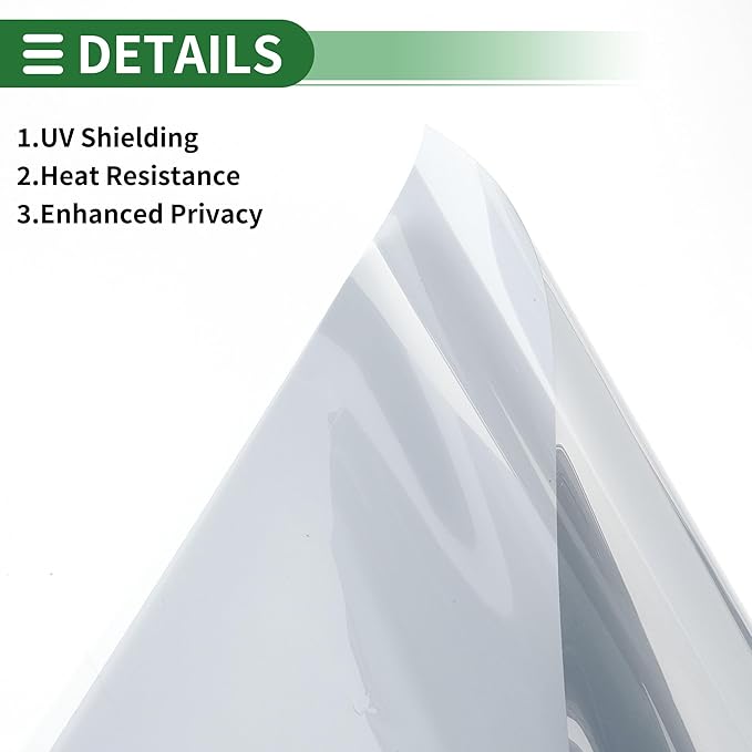 Motoforti Nano Ceramic Car Window Tint Film VLT 42% IRR 77% UVR 50% Silver Tone 14.76 ft x 35.43 Inch Privacy Film 2mil PET 1 Pc