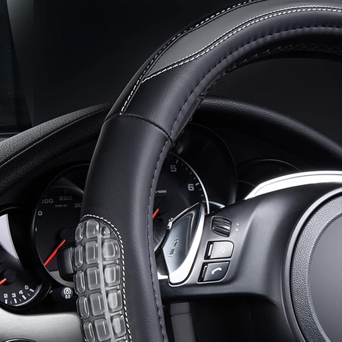 Flying Banner car Steering Wheel Cover Gel Massage Velvet Cool Warm Universal Size 15 inches SUV Truck Anti Slip Odorless Sum