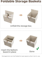 StorageWorks 11x11 Storage Cubes, Closet Storage Bins with Clear Window, Fabric Organizer for Clothes, Collapsible Storage Ba