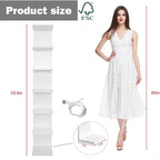 7 Tier Wall Shelf with Lights, White Lack Wall Shelf, Display Floating Shelves with Remote Control for Home Decor Bedroom Van