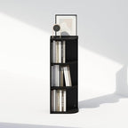 Furinno Reed Corner Shelf, 3-Tier Corner Bookshelf, Book Shelf, Corner Shelves, Storage Rack, for Organization and Storage, H