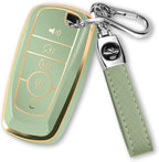 MILD EAST For Ford Key Fob Cover with Keychain, Soft TPU Key Case Shell Full Protection for Ford Explorer Fusion Escape Edge 