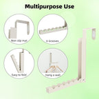 BAKON Over The Door Hanger Folding Clothes Drying Rack, Folding Hanging Coat Rack for Indoor Laundry Room Compact Small Space