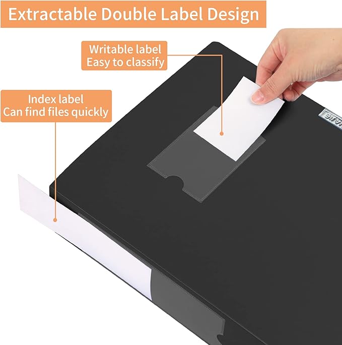 HUA JIE A4 Storage File Boxes Plastic Archives Cases with Lid, File Folder Organizer Document Filing Box for office,31×7.5×23