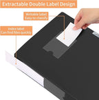 HUA JIE A4 Storage File Boxes Plastic Archives Cases with Lid, File Folder Organizer Document Filing Box for office,31×7.5×23