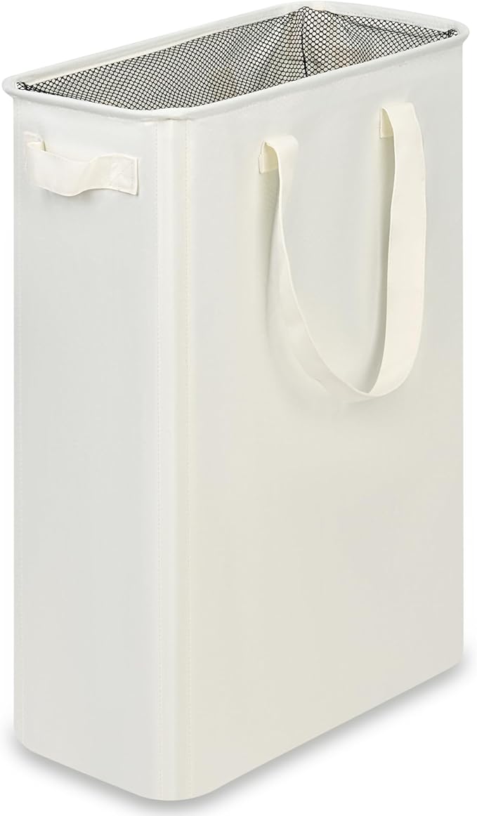 efluky Slim Laundry Basket, Narrow Laundry Hamper with Handles, Collapsible Dirty Clothes Hamper, Tall Laundry Bin for Laundr