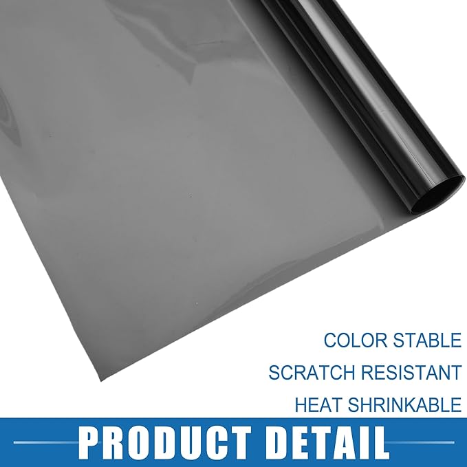 Automotive Window Tint Film Heat Block Scratch Resistant 50% VLT 0.5x7m Car Ceramic Tint PET Black