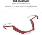 JeCar Steering Wheel Trim Cover Interior Decoration Trim Kit for 2014-2020 Jeep Grand Cherokee & Jeep Cherokee, Red Carbon Fiber