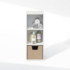 Furinno Reed Closet Organizers and Storage, 3-Tier Closet Organizer, Open Shelf Closet Storage, for Wardrobe, Bedroom, Living