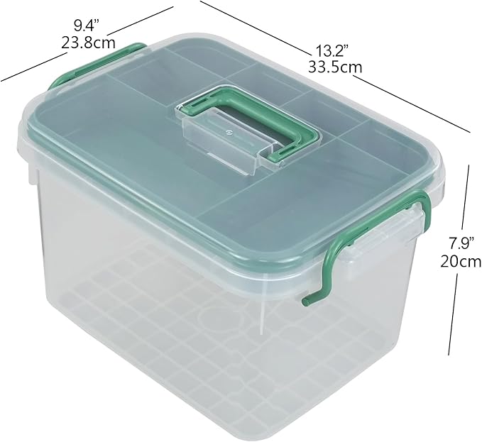 1-Pack Clear Storage Box Container, Family First Aid Box Medicine Box Organizer