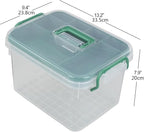 1-Pack Clear Storage Box Container, Family First Aid Box Medicine Box Organizer