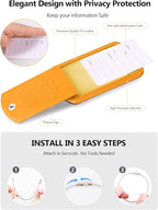 Luggage Tags Built-in Anti-Loss Tracker, Luxury Leather Luggage Tags for Suitcase, Travel Bags, Backpacks, Travel Organizer f