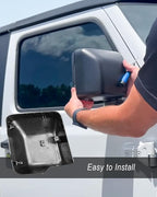 Left Mirror Cover Cap Trim Fit for Jeep Wrangler JL 2018-2023 Replace 68361961AA, Side Door Rearview Mirror Cover