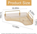 INVSSENE Corner Bathroom Countertop Organizer, Vanity Organizer Trays for Counter, Makeup Organizers, Perfume Tray, Skincare 
