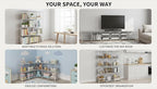 12-Cube Storage Organizer, Metal Wire Cube Shelving Unit, 11.8" L x 11.8" W x 11.8" H, Modular Grid Bookshelf for Closet, Bed