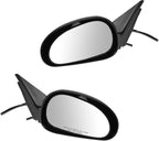TRQ 2 Piece Driver and Passenger Side Mirror Assembly Set Manual Folding Electric Adjustment Non-Heated No Memory Textured Co