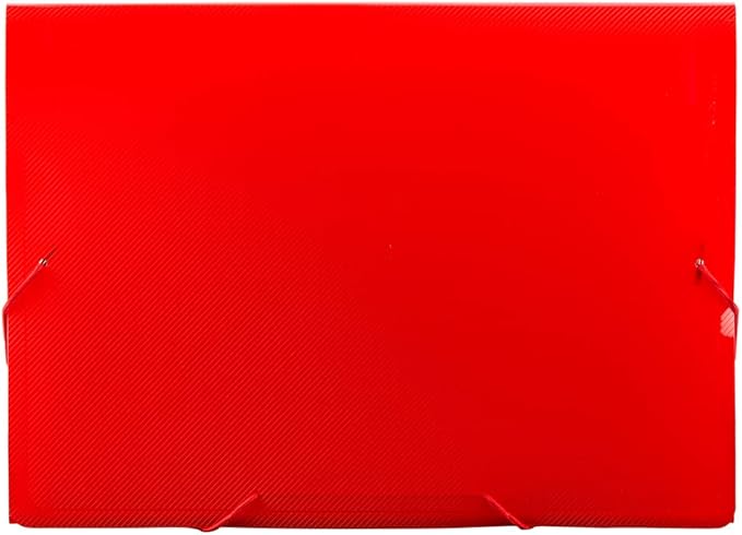 JAM Paper Accordion Folders - 13 Pocket Plastic Expanding File - Letter Size - 9 x 13 - Red - Sold Individually