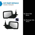 TRQ 2 Piece Driver and Passenger Side Mirror Assembly Set Electric Adjustment Non-Heated No Memory Black Compatible with 2006