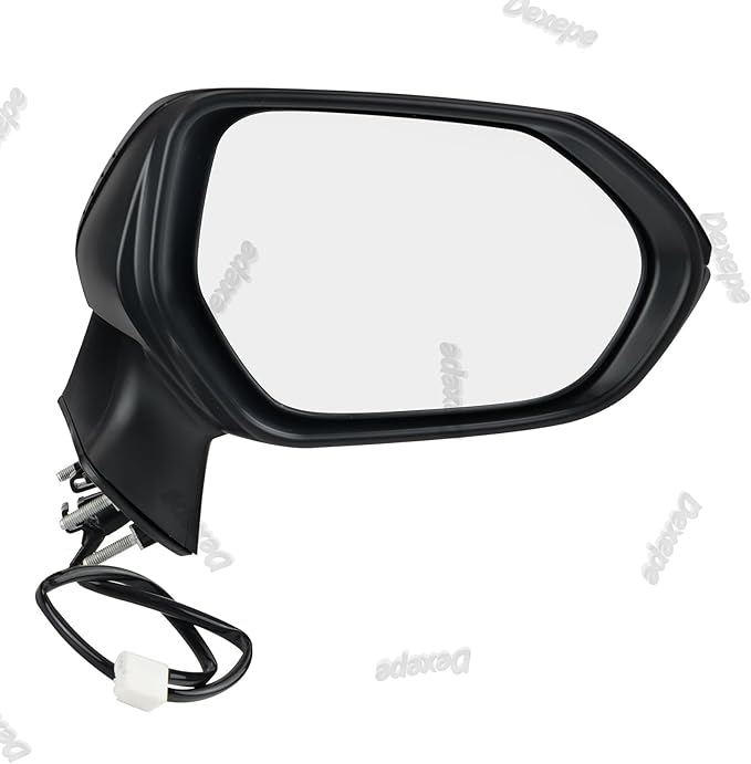Passenger Side Mirror Assembly Compatible with Toyota Corolla 2020-2025 Heated Power Adjustable Glass Replace 8791012K70, TO1321392, 8791002929, 8791002917 Black (5Pin Right)