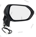 Passenger Side Mirror Assembly Compatible with Toyota Corolla 2020-2025 Heated Power Adjustable Glass Replace 8791012K70, TO1321392, 8791002929, 8791002917 Black (5Pin Right)