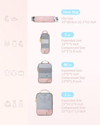 BAGSMART 6 Set /4 Set/2 Set Compression Packing Cubes for Travel, Lightweight Luggage Organizer Bags, Durable Space Saver Bag