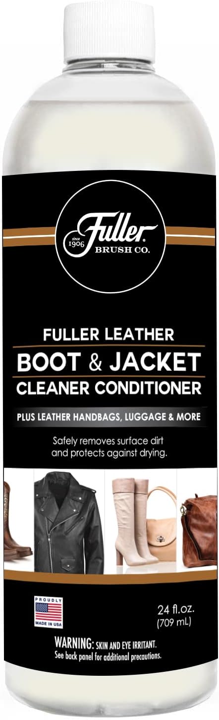 Fuller Brush Leather Boot and Jacket Cleaner Conditioner - Natural Oil Formula for Leather, Vinyl, Backpacks & Luggage - Remo
