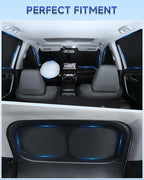 8PCS Window Shades for Toyota RAV4(2019-2024) Accessories – Full Coverage Sun Shade for Side Windows, Rear Triangular & Windshield – UV Protection & Privacy for Camping, Napping, Relaxing